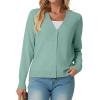 imageGRECERELLE 2025 Womens Lightweight Open Front Long Sleeve Casual Button Down VNeck Cardigan Sweater S2XLLight Green