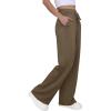 imageGRECERELLE Sweatpants Women Wide Leg High Waisted Baggy Pants Drawstring Workout Active Joggers Lounge PantsCoffee