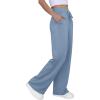 imageGRECERELLE Sweatpants Women Wide Leg High Waisted Baggy Pants Drawstring Workout Active Joggers Lounge PantsHaze Blue