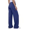 imageGRECERELLE Sweatpants Women Wide Leg High Waisted Baggy Pants Drawstring Workout Active Joggers Lounge PantsNavy Blue