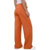 imageGRECERELLE Sweatpants Women Wide Leg High Waisted Baggy Pants Drawstring Workout Active Joggers Lounge PantsOrange