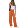 imageGRECERELLE Sweatpants Women Wide Leg High Waisted Baggy Pants Drawstring Workout Active Joggers Lounge PantsOrange