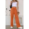 imageGRECERELLE Sweatpants Women Wide Leg High Waisted Baggy Pants Drawstring Workout Active Joggers Lounge PantsOrange