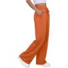 imageGRECERELLE Sweatpants Women Wide Leg High Waisted Baggy Pants Drawstring Workout Active Joggers Lounge PantsOrange