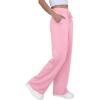 imageGRECERELLE Sweatpants Women Wide Leg High Waisted Baggy Pants Drawstring Workout Active Joggers Lounge PantsPink