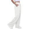 imageGRECERELLE Sweatpants Women Wide Leg High Waisted Baggy Pants Drawstring Workout Active Joggers Lounge PantsWhite
