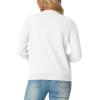 imageGRECERELLE Womens Long Sleeve Lightweight Crewneck Casual Cardigan Sweater S2XLAwhite