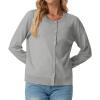 imageGRECERELLE Womens Long Sleeve Lightweight Crewneck Casual Cardigan Sweater S2XLLight Grey