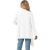 imageGRECERELLE Womens Long Sleeve Lightweight Draped Open Front Casual Cardigan Sweater with Pockets S2XL02 White