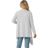 imageGRECERELLE Womens Long Sleeve Lightweight Draped Open Front Casual Cardigan Sweater with Pockets S2XLLight Gray