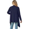 imageGRECERELLE Womens Long Sleeve Lightweight Draped Open Front Casual Cardigan Sweater with Pockets S2XLNavy Blue