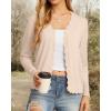 imageGRECERELLE Womens Long Sleeve VNeck Button Down Cardigan Knit Shrugs SweaterApricot