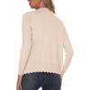 imageGRECERELLE Womens Long Sleeve VNeck Button Down Cardigan Knit Shrugs SweaterApricot