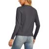 imageGRECERELLE Womens Long Sleeve VNeck Button Down Cardigan Knit Shrugs SweaterDark Gray