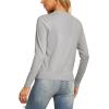 imageGRECERELLE Womens Long Sleeve VNeck Button Down Cardigan Knit Shrugs SweaterLight Gray