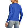 imageGRECERELLE Womens Long Sleeve VNeck Button Down Cardigan Knit Shrugs SweaterRoyal Blue