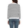 imageGRECERELLE Womens Long Sleeve VNeck Button Down Cardigan Knit Shrugs SweaterWhite Black Striped