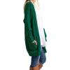 imageGRECERELLE Womens Loose Open Front Long Sleeve Chunky Knit Cable Cardigans Sweater with Pockets16 Blackish Green