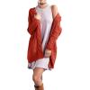 imageGRECERELLE Womens Loose Open Front Long Sleeve Chunky Knit Cable Cardigans Sweater with Pockets25 Rust Red