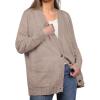 imageGRECERELLE Womens 2025 Fall Cardigan Sweaters Oversized Open Front Button Knit Outwear Coats with PocketsDeep Apricot
