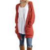 imageGRECERELLE Womens Loose Open Front Long Sleeve Chunky Knit Cable Cardigans Sweater with Pockets25 Rust Red