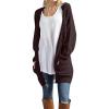 imageGRECERELLE Womens Loose Open Front Long Sleeve Chunky Knit Cable Cardigans Sweater with Pockets30 Coffee