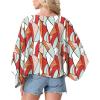 imageGRECERELLE Womens Summer Lightweight Cardigan Open Front Casual Loose Cropped Kimono Cover UpsColorful Geometry