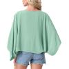 imageGRECERELLE Womens Summer Lightweight Cardigan Open Front Casual Loose Cropped Kimono Cover UpsMint Green