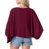 imageGRECERELLE Womens Summer Lightweight Cardigan Open Front Casual Loose Cropped Kimono Cover UpsWine Red