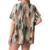 imageGRECERELLE Womens Summer Short Sleeve Lightweight Cardigan Open Front Casual Cover Up with Pockets for Office BeachCamou Green Pink