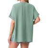 imageGRECERELLE Womens Summer Short Sleeve Lightweight Cardigan Open Front Casual Cover Up with Pockets for Office BeachMint Green