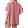 imageGRECERELLE Womens Summer Short Sleeve Lightweight Cardigan Open Front Casual Cover Up with Pockets for Office BeachPeach Pink
