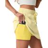 imageGRECERELLE 2026 Active Skirts for Women with Builtin Shorts and Pockets for Golf Tennis Hiking Workout Casual SkortButter Yellow