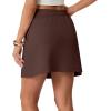 imageGRECERELLE 2026 Active Skirts for Women with Builtin Shorts and Pockets for Golf Tennis Hiking Workout Casual SkortDark Coffee