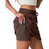 imageGRECERELLE 2026 Active Skirts for Women with Builtin Shorts and Pockets for Golf Tennis Hiking Workout Casual SkortDark Coffee