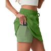 imageGRECERELLE 2026 Active Skirts for Women with Builtin Shorts and Pockets for Golf Tennis Hiking Workout Casual SkortDill Green