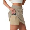 imageGRECERELLE 2026 Active Skirts for Women with Builtin Shorts and Pockets for Golf Tennis Hiking Workout Casual SkortKhaki