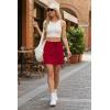 imageGRECERELLE 2026 Active Skirts for Women with Builtin Shorts and Pockets for Golf Tennis Hiking Workout Casual SkortWine Red