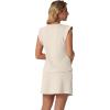 imageGRECERELLE 2026 Womens Summer 2 Piece Skort Set Cap Sleeve Round Neck Top amp Tennis Skirt with Pockets for Athletic amp CasualApricot White