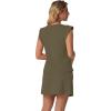 imageGRECERELLE 2026 Womens Summer 2 Piece Skort Set Cap Sleeve Round Neck Top amp Tennis Skirt with Pockets for Athletic amp CasualArmy Green