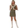 imageGRECERELLE 2026 Womens Summer 2 Piece Skort Set Cap Sleeve Round Neck Top amp Tennis Skirt with Pockets for Athletic amp CasualArmy Green