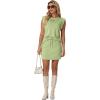 imageGRECERELLE 2026 Womens Summer 2 Piece Skort Set Cap Sleeve Round Neck Top amp Tennis Skirt with Pockets for Athletic amp CasualAvocado Green