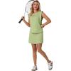 imageGRECERELLE 2026 Womens Summer 2 Piece Skort Set Cap Sleeve Round Neck Top amp Tennis Skirt with Pockets for Athletic amp CasualAvocado Green