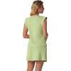 imageGRECERELLE 2026 Womens Summer 2 Piece Skort Set Cap Sleeve Round Neck Top amp Tennis Skirt with Pockets for Athletic amp CasualAvocado Green