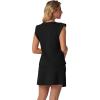 imageGRECERELLE 2026 Womens Summer 2 Piece Skort Set Cap Sleeve Round Neck Top amp Tennis Skirt with Pockets for Athletic amp CasualBlack