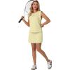 imageGRECERELLE 2026 Womens Summer 2 Piece Skort Set Cap Sleeve Round Neck Top amp Tennis Skirt with Pockets for Athletic amp CasualButter Yellow