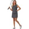 imageGRECERELLE 2026 Womens Summer 2 Piece Skort Set Cap Sleeve Round Neck Top amp Tennis Skirt with Pockets for Athletic amp CasualDark Gray