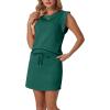 imageGRECERELLE 2026 Womens Summer 2 Piece Skort Set Cap Sleeve Round Neck Top amp Tennis Skirt with Pockets for Athletic amp CasualDark Green