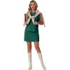imageGRECERELLE 2026 Womens Summer 2 Piece Skort Set Cap Sleeve Round Neck Top amp Tennis Skirt with Pockets for Athletic amp CasualDark Green