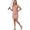 imageGRECERELLE 2026 Womens Summer 2 Piece Skort Set Cap Sleeve Round Neck Top amp Tennis Skirt with Pockets for Athletic amp CasualDeep Pink